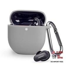 Silicone Cover for Bose QuietComfort Earbuds II 2022, Soft Shockproof Gray