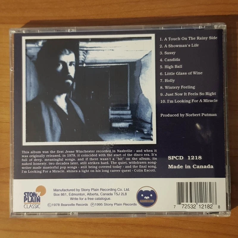 JESSE WINCHESTER A Touch On The Rainy Side EX/EX(CD) - Bild 4 von 4