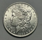 1882 O/S WEAK  MORGAN DOLLAR AU-BU