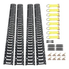 30pcs 5ft E-tracks Set 4 Steel Rails 8 O Rings D-ring End Caps For Cargo Trailer