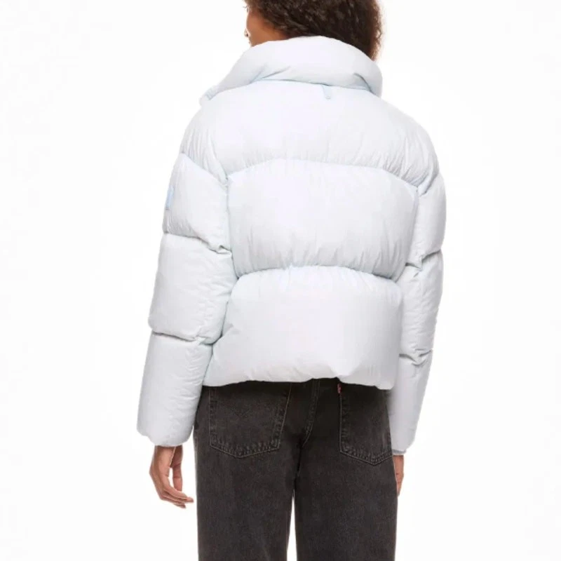 Chaqueta acolchada Mackage Power azul Tessy sembrada XS esquí corto diseñador de gran tamaño $990 Foto 3 de 4