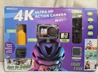 NEW Vivitar 4K Ultra HD Action Camera Bundle WiFi, 2 Screens + 64GB SD GoPro 
