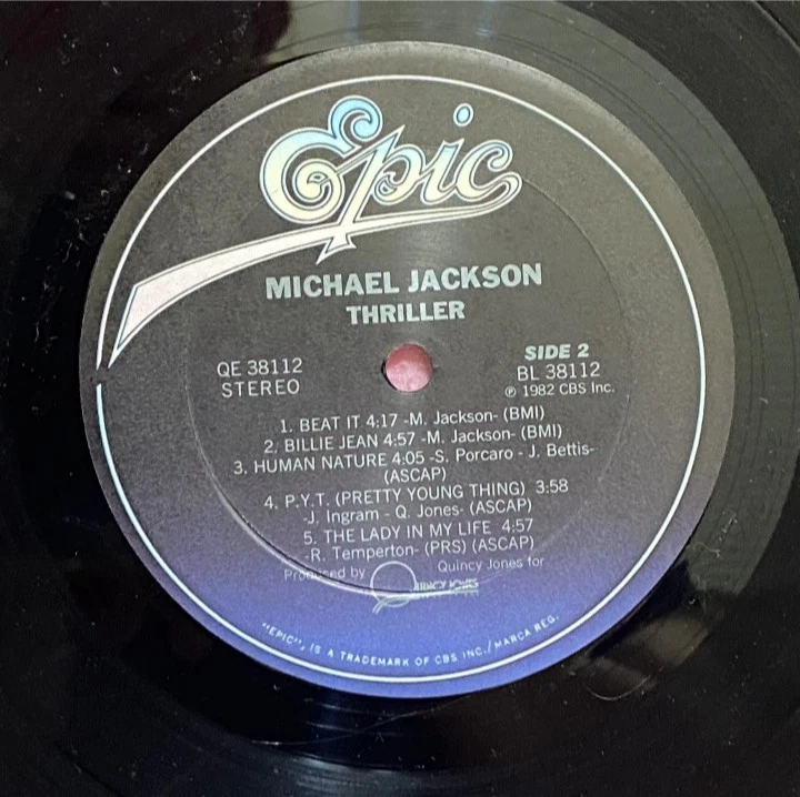 Thriller by Michael Jackson [First Pressing] RARE and ORIGINAL LP Vinyl Record - Image 4 of 4