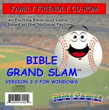 Bible Grand Slam Software Windows CD-ROM Baseball - Bible Trivia NEW - FREE S/H