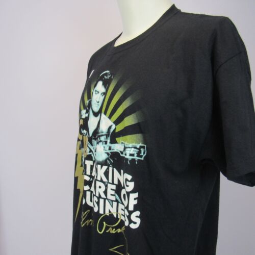 Elvis Presley TCB Taking Care of Business Black T-shirt XL Official Graceland - Picture 2 of 12