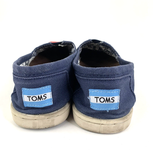 TOMS Shoes Youth Size 5 Boston Red Sox Custom Hand Painted Canvas Slip-On - Picture 3 of 10