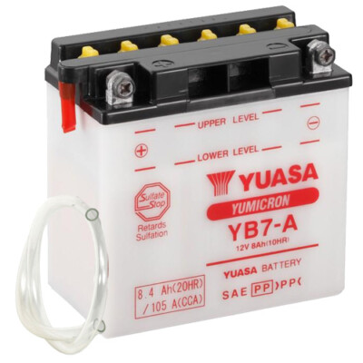 Batterie für SYM / Sanyang XS 125 /K MD12B2-E 2015 YUASA YB7-A offen, trocken
