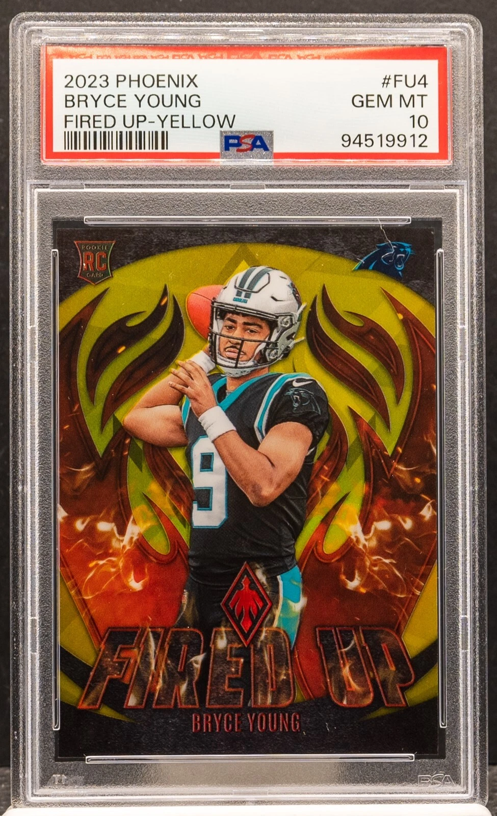 Bryce Young Panini Phoenix Fired Up #FU4 Yellow
