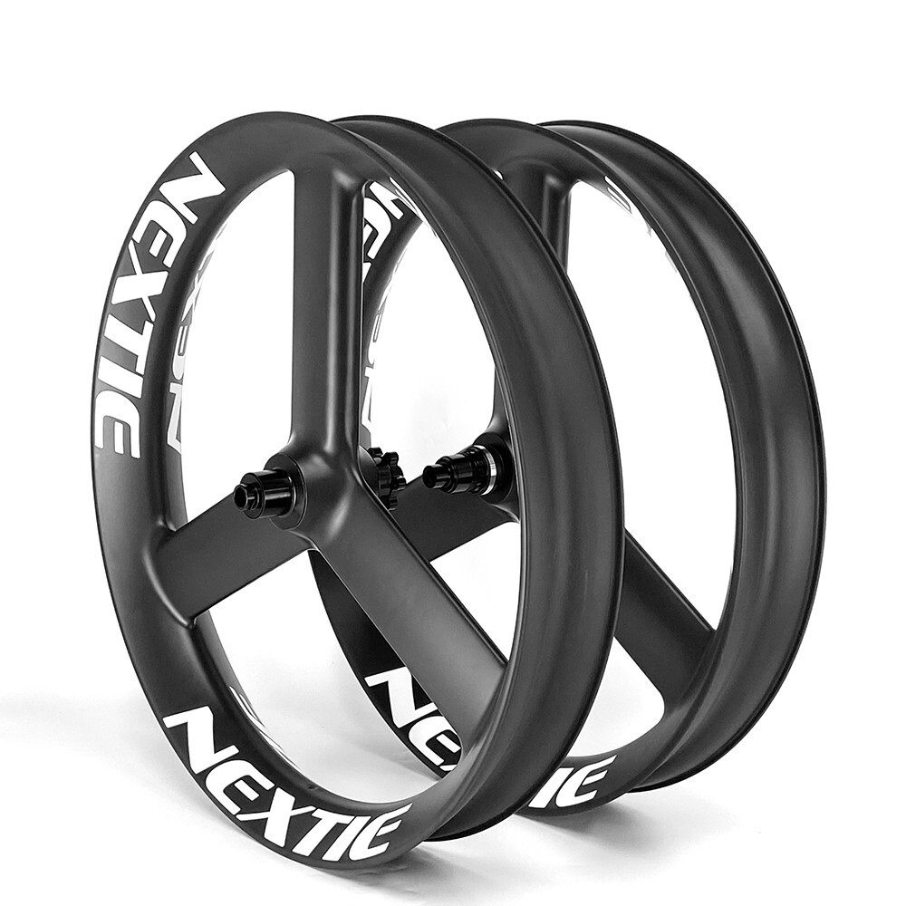 Fat Bike Double-Wall Carbon Tri-Spoke Wheelset 85mm 2460g