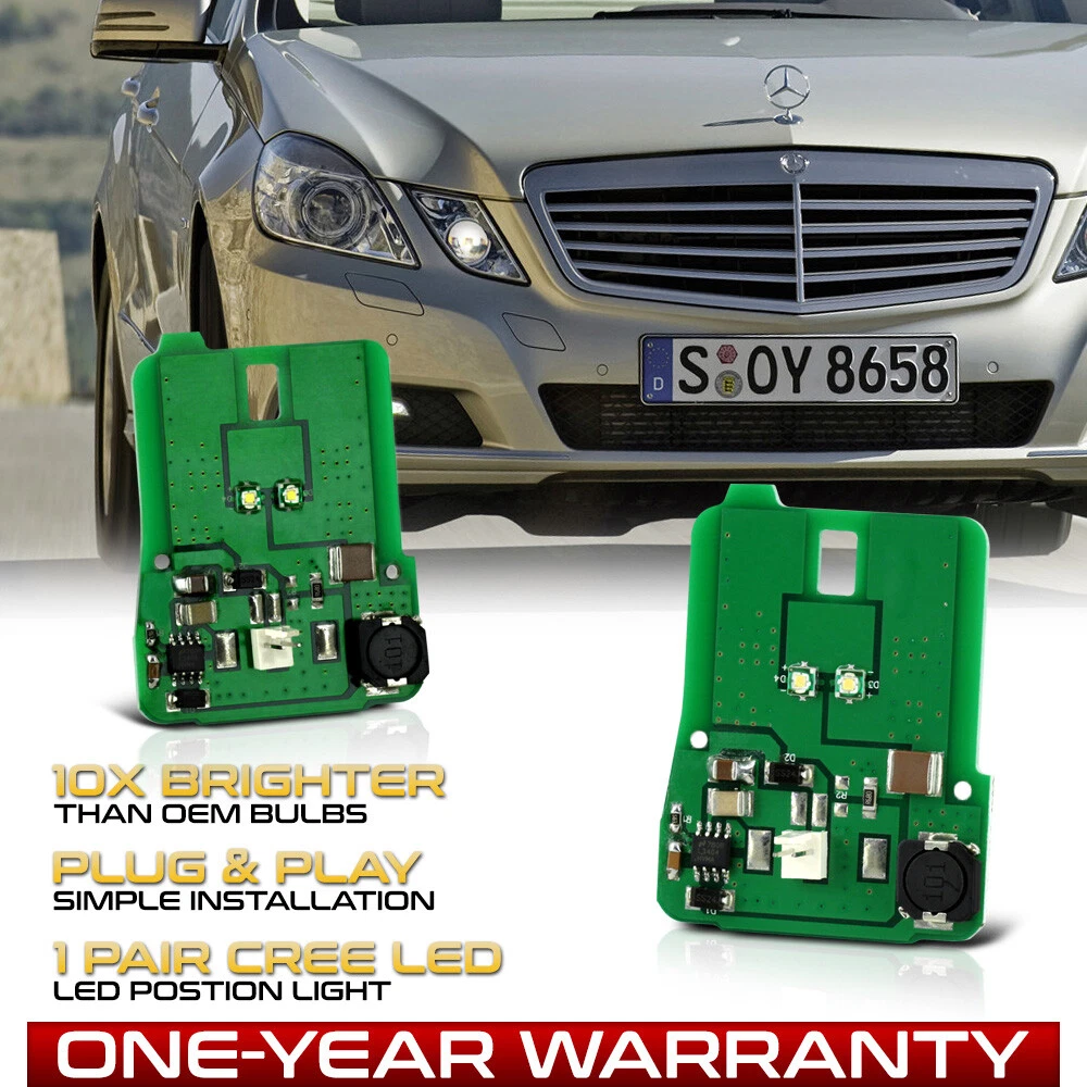 BRIGHT WHITE] LED Chip Position Lights For Benz W212 E350 Xenon 