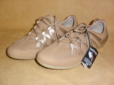 New with Tag Geox Respira Tan & Gold Sport Shoes or Sneakers - Size 10
