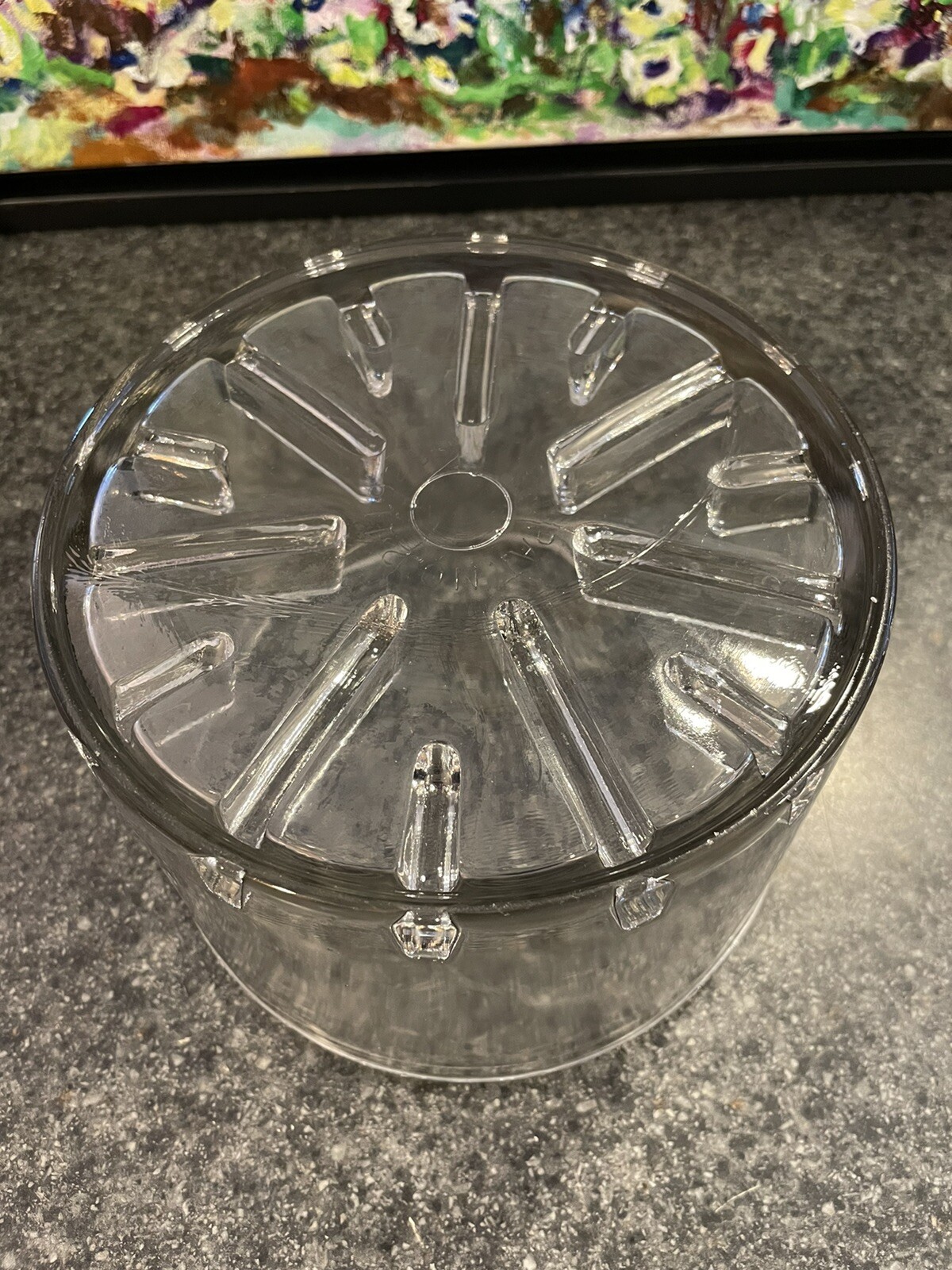 Vintage Antique Kitchen Glass Sanitary Cheese Preserver Jar & Lid 1930s