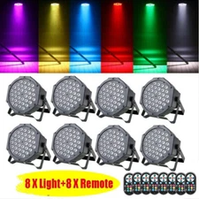 8PCS 36LED Par Light DMX RGB Strobe Stage Lighting Disco Wash Halloween Lights