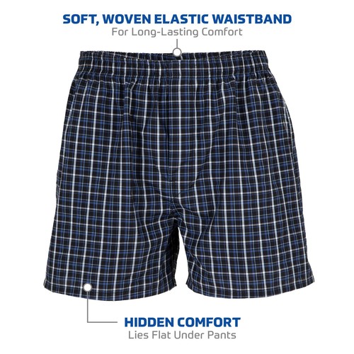 Gildan Men's Underwear Boxers Multipack Black Stripe Assorted 5-Pack Large - Picture 2 of 6