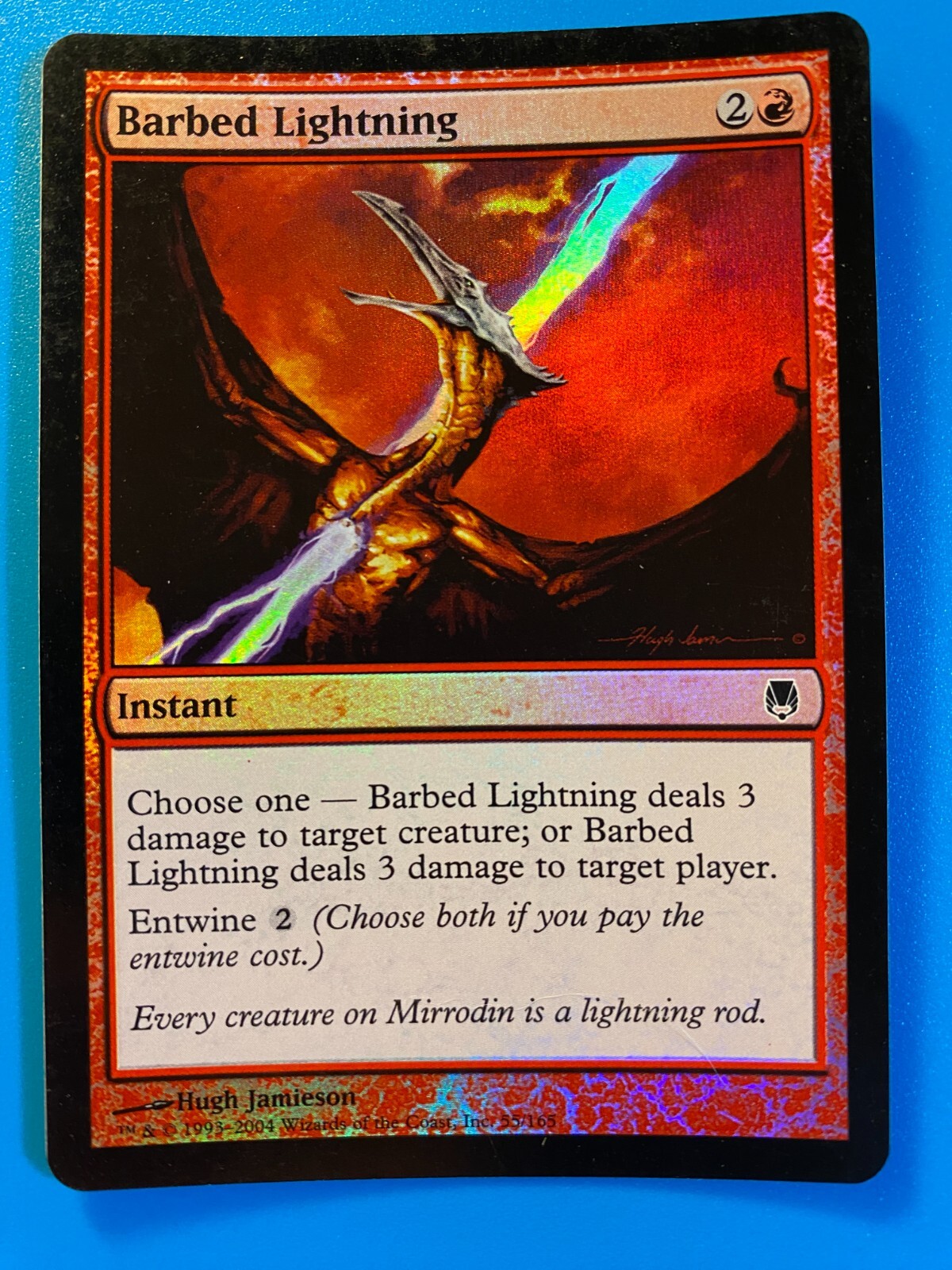 MTG 1x FOIL Barbed Lightning Darksteel Pauper Magic the Gathering Card x1 NM