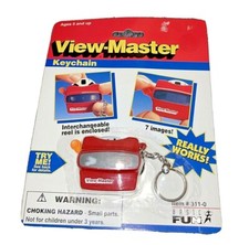 vintage 1997 View-Master Basic Fun miniature keychain toy red animals new