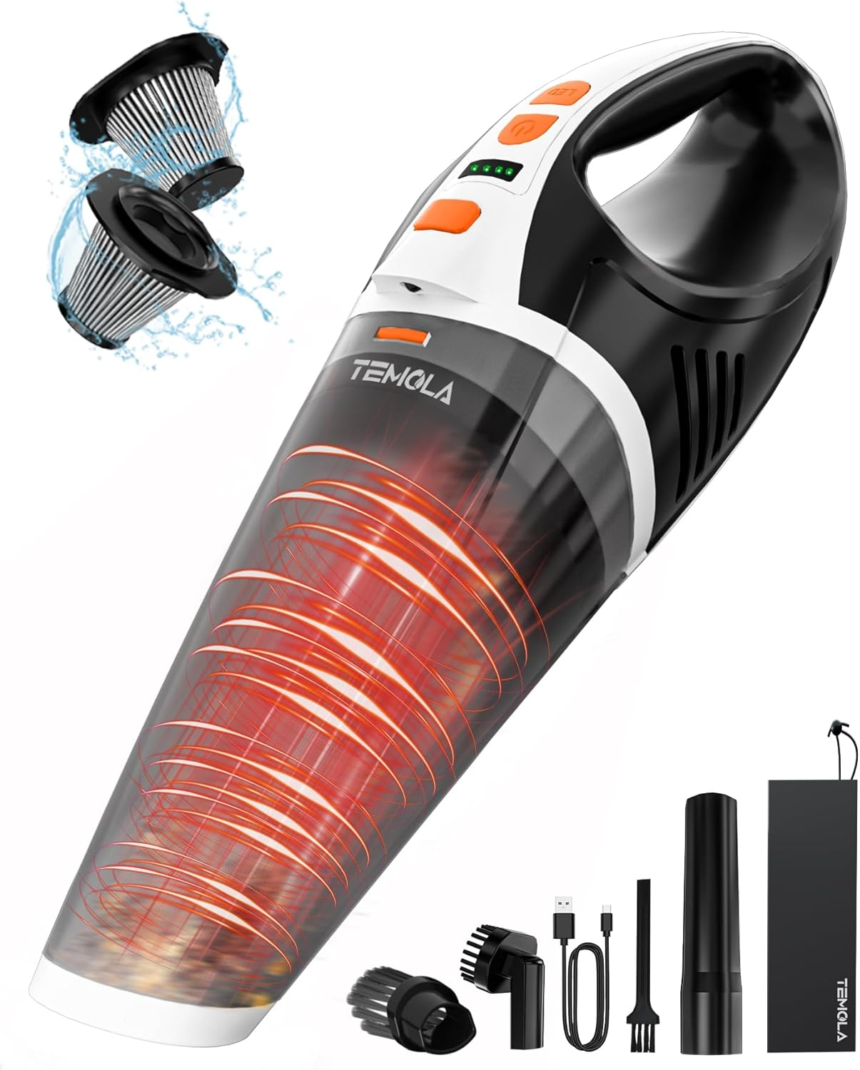 Handheld Vacuum Cordless, Car Vacuum Portable with Brushless Motor, 15000PA High-image