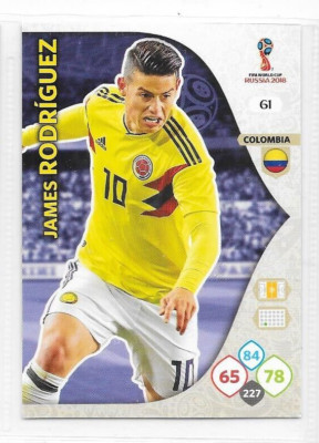 Adrenalyn Karte Russland 2018 - Nr. 061 - Kolumbien - James Rodriguez