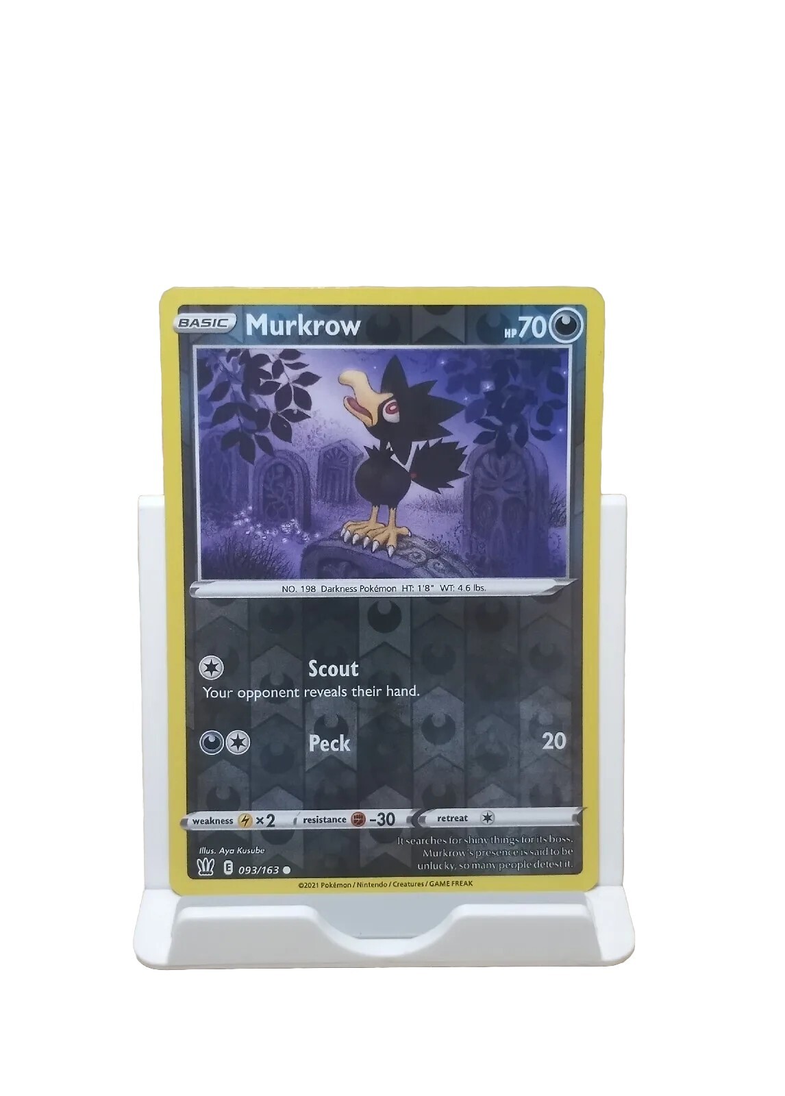 Murkrow 093/163 Reverse Holo Battle Styles Pokemon TCG Card
