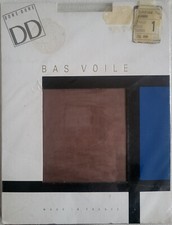 1 paire de bas nylon RHT voile vintage, DD/DORE DORE, beige foncé, Taille 1