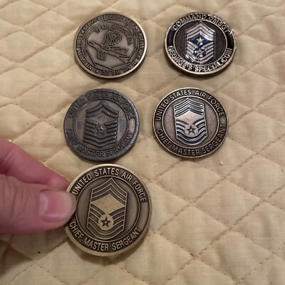 Chief -CMSgt USAF Air Force Challenge Coins 3 Different Variations & More