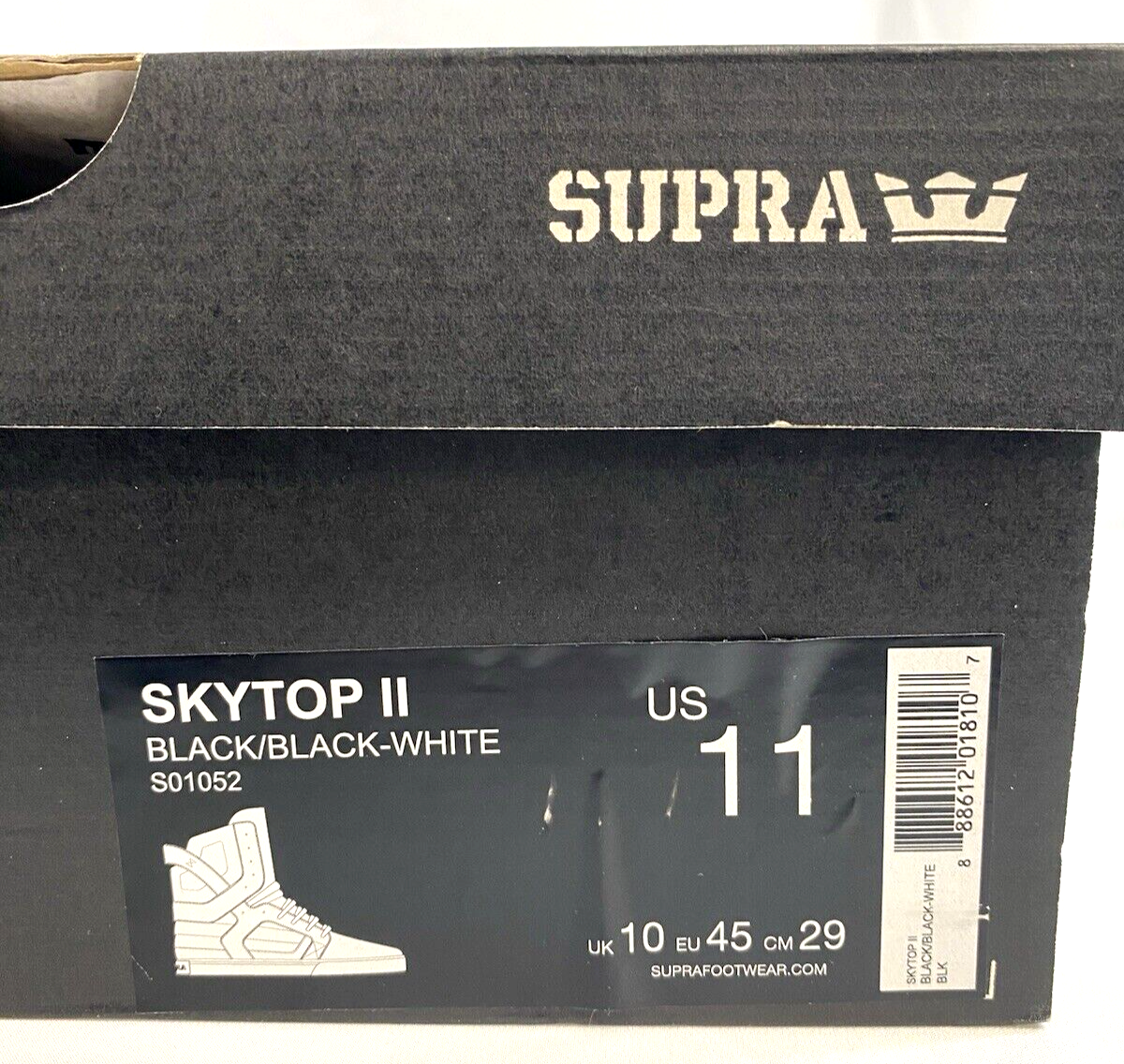 Supra Skytop II Muska 002 Black White Sneakers Shoes Snake Supra Skytop II Muska 002 Black White Sneakers Shoes Snake