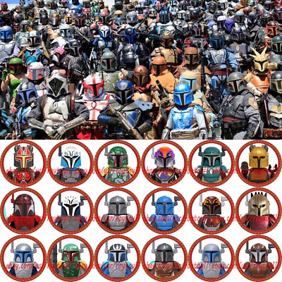 18PCS Star 2nd Different Mandalorian Bounty Hunter 4cm Plastic Figure DIY Toy