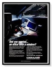 Code Alarm Car Security System Print Ad Vintage 1990 Magazine Advertisement