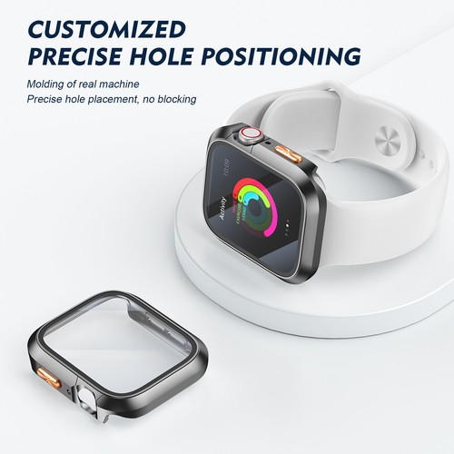 Do Apple Watch Series 10 42/46mm Etui Wbudowane szkło hartowane Ochrona ekranu - Zdjęcie 6 z 24