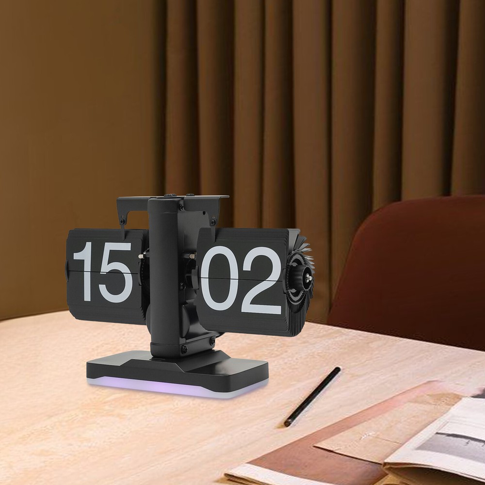 Vintage Style Battery Powered Flip Down Clock with Silent Mechanism  