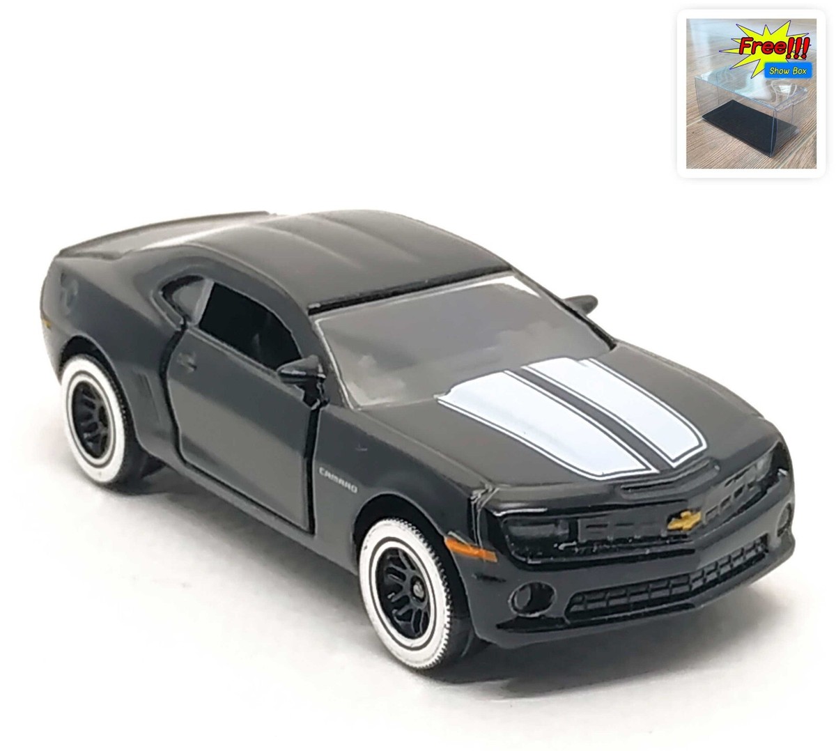 Majorette Chevrolet Camaro Black - White Stripes 1:62 (3 inches