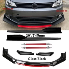 For VW Jetta MK6 Front Bumper Lip Spoiler Splitter Rear Lip Side Skirt Body Kits