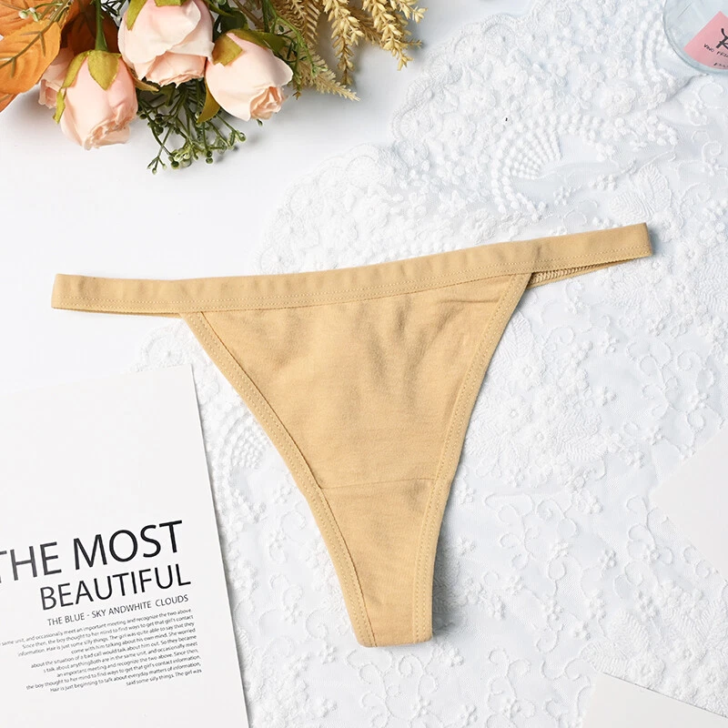 Lote de 6 paquetes Mujeres Algodón Sexy Tanga Ropa Interior Tanga Tanga T-Back Bragas Talla M L Foto 3 de 4