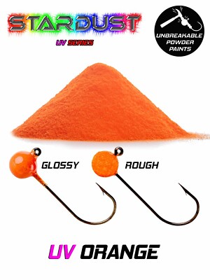 Stardust Plastic Coating Powder for Fishing Weights Color: UV Orange