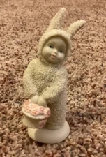 Snowbabies Dept 56 Snowbunnies  A Basket Of Cheer Easter Figurine 2000 with box
