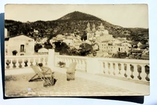 Old RPPC postcard VIEW FROM HOTEL, TAXCO, MEXICO