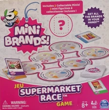 5 Surprise Mini Brands Jeu Supermarket Race Game Zuru Spin Master Games - New