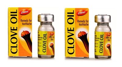 2 x Clove Oil (2ml) Effective Remedy for Relieving Tooth Ache, Sore Gums
