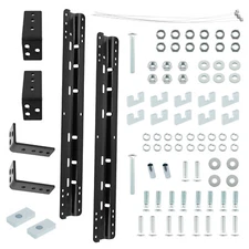 Fifth 5th Wheel Trailer Hitch Mount Rails Kit For Full Size Pickup Trucks Black