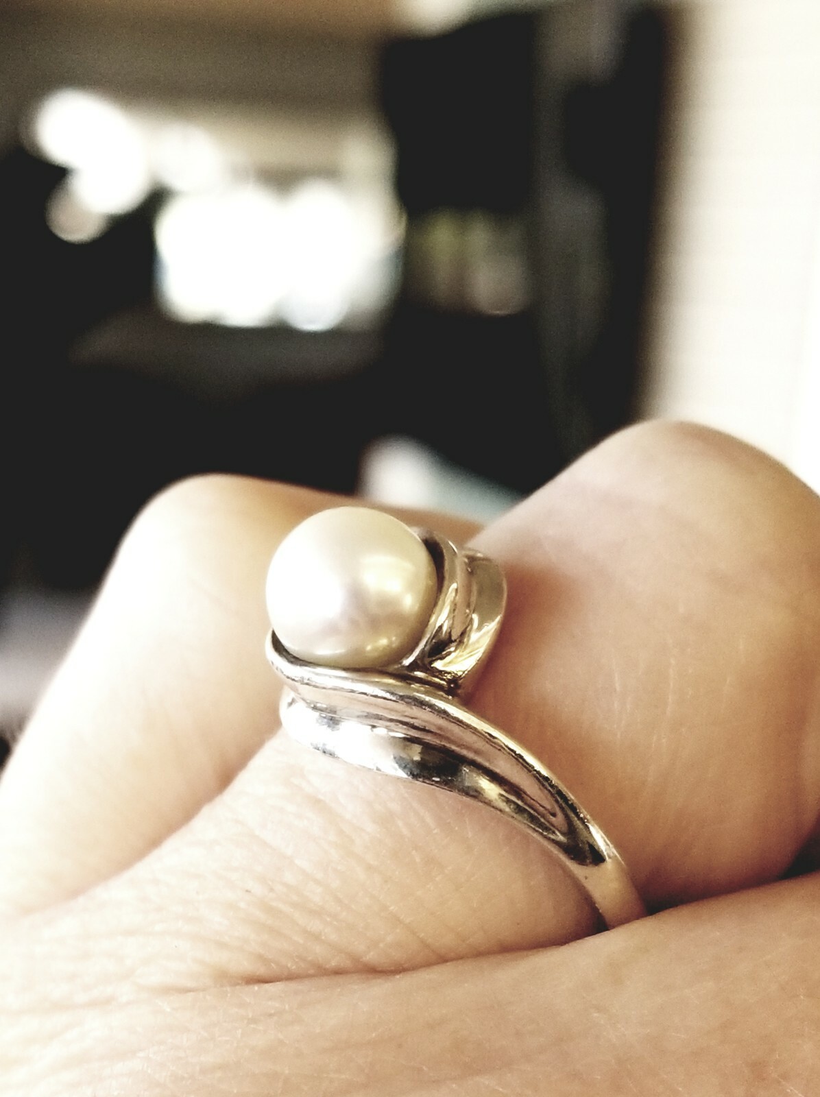 Retired James Avery Rare 6 mm Pearl Ring Size 7.5 Rea… Gem