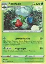 Pokemon Carta Collezionabile TCG Spada e Scudo Roserade 4/202 Tedesco