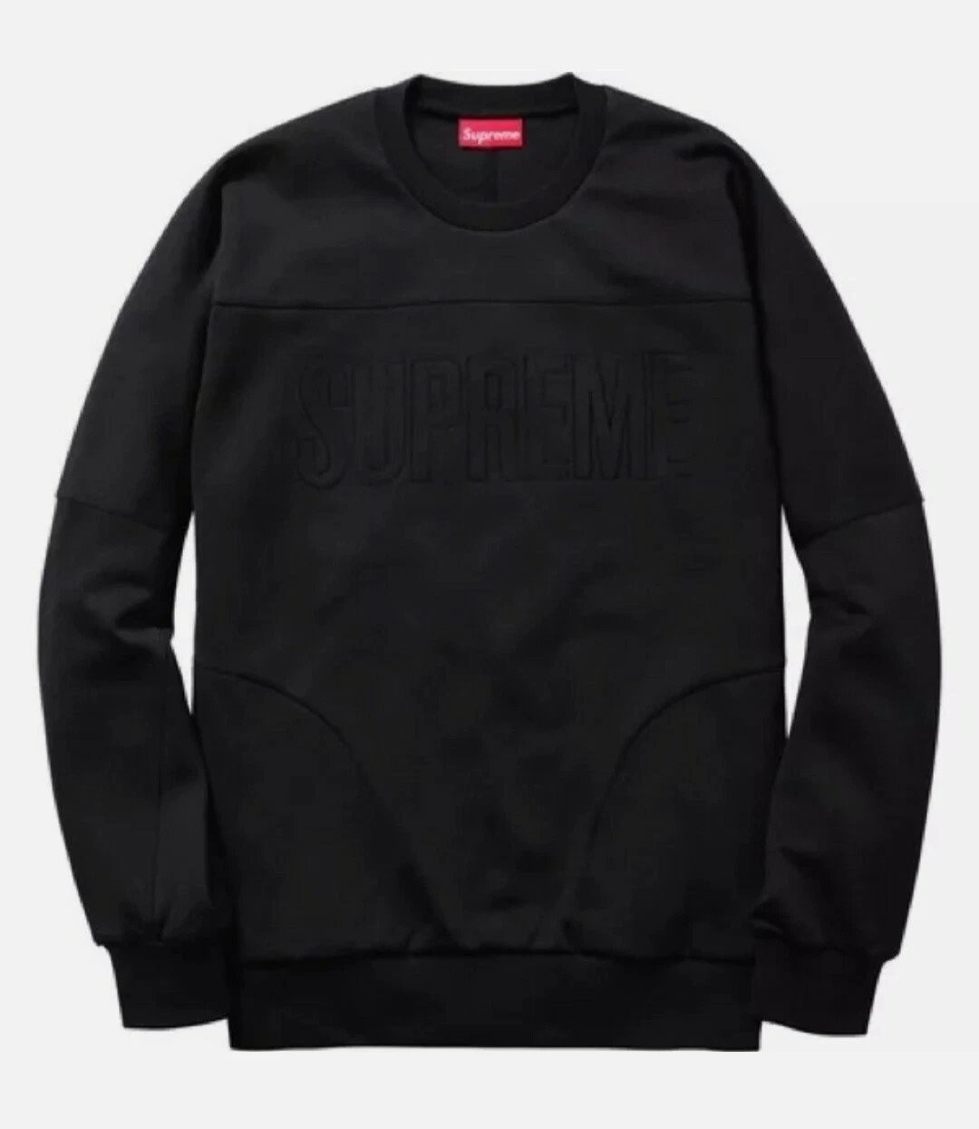 Sweat shirt Supreme FW14 Track Crewneck (avec poches)/extra large/noir