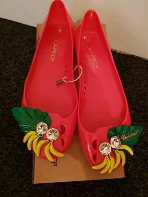 DSQUARED2 rosa Melisa Ballerina Gumma Schuhe Größe 36 UK 3