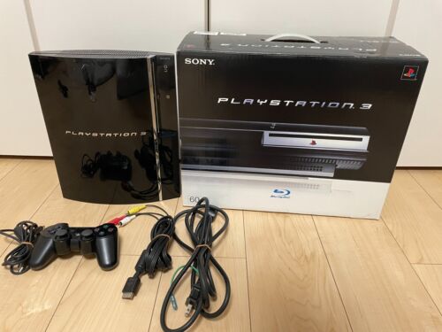 Sony PS3 PlayStation 3 CECHA00 60GB Black Console Japan W/ Box cable  Controller