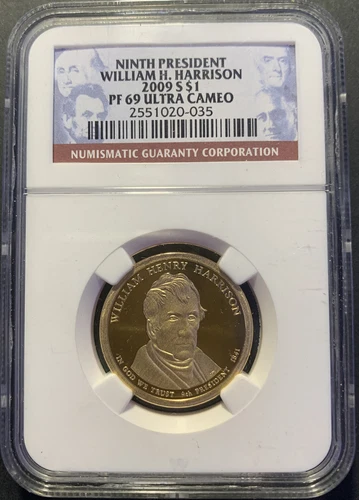 2009-S $1 NGC PF 69 UCAM William H Harrison dollar