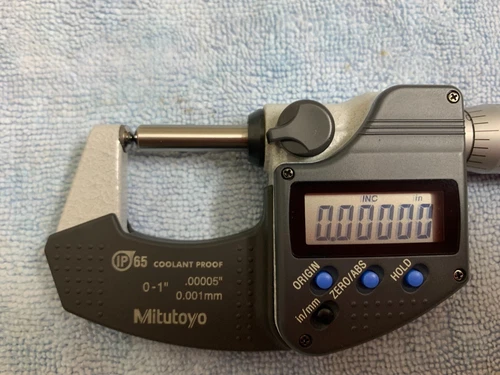 Mitutoyo 395-371-30 Digital Spherical Micrometer 0-1"