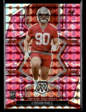 Logan Hall 2022 Panini Mosaic #380 Mosaic Camo Pink Tampa Bay Buccaneers