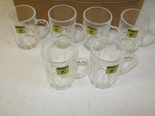 Lot of 6 Luminarc Fully Tempered Miniature Glass Mugs - Muslim Markings - Picture 2 of 3