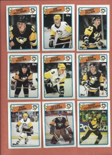 1988-89 TOPPS PITTSBURGH PENGUINS TEAM LOT