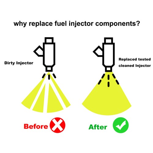 4 Set Fuel Injector Repair Kit Fits Injector Toyota Prius V Lexus CT200h FJ1287 - Picture 7 of 9